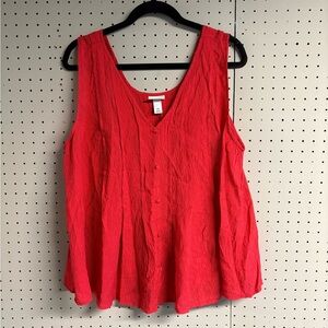 Ava & Viv Vibrant Red Tank Top